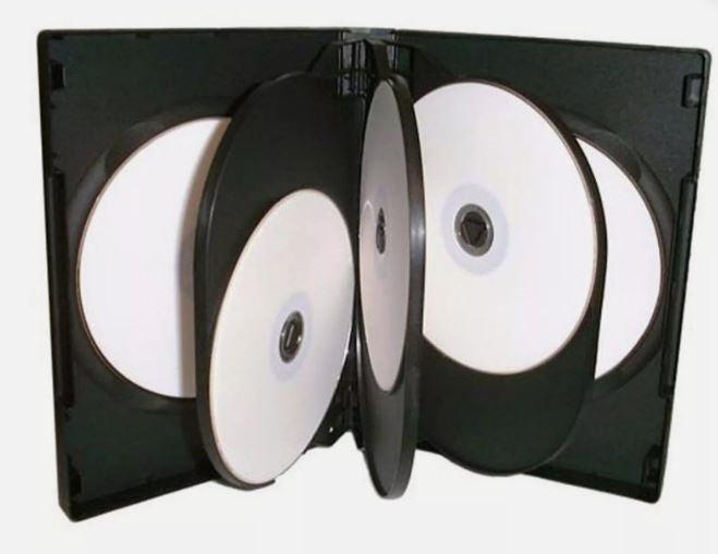 8 Way Black 27mm Spine Holds 8 Discs Empty Brand New Replacement DVD Case LOT
