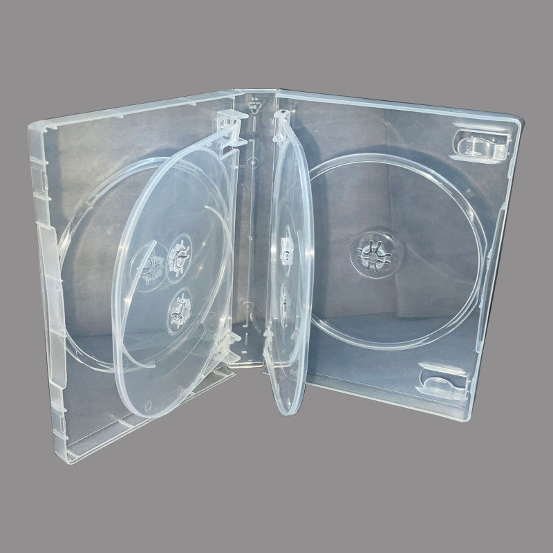 6 Way Multi Clear DVD Case 27mm Spine