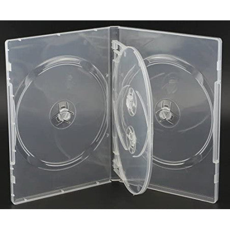 4 Way Clear DVD Case 14mm Spine