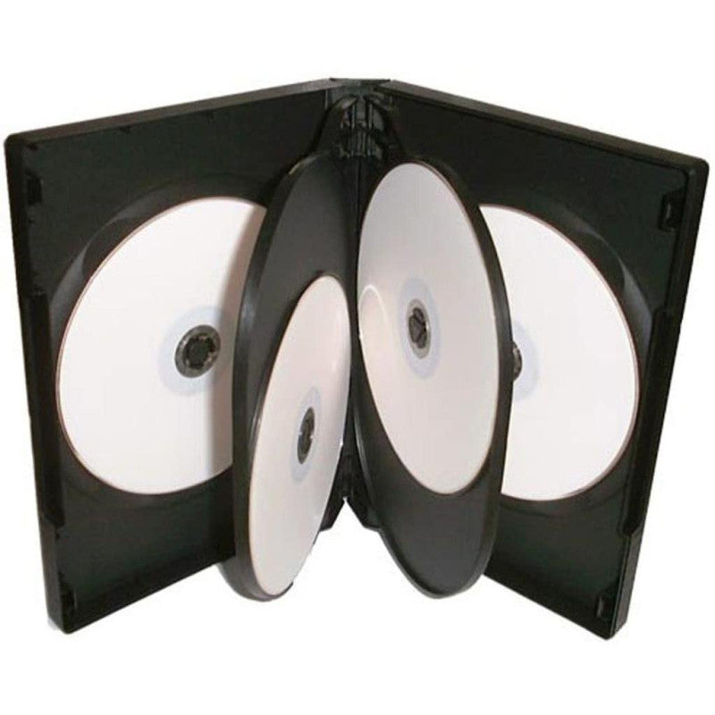 6 Way Multi Black DVD Case 22mm Spine