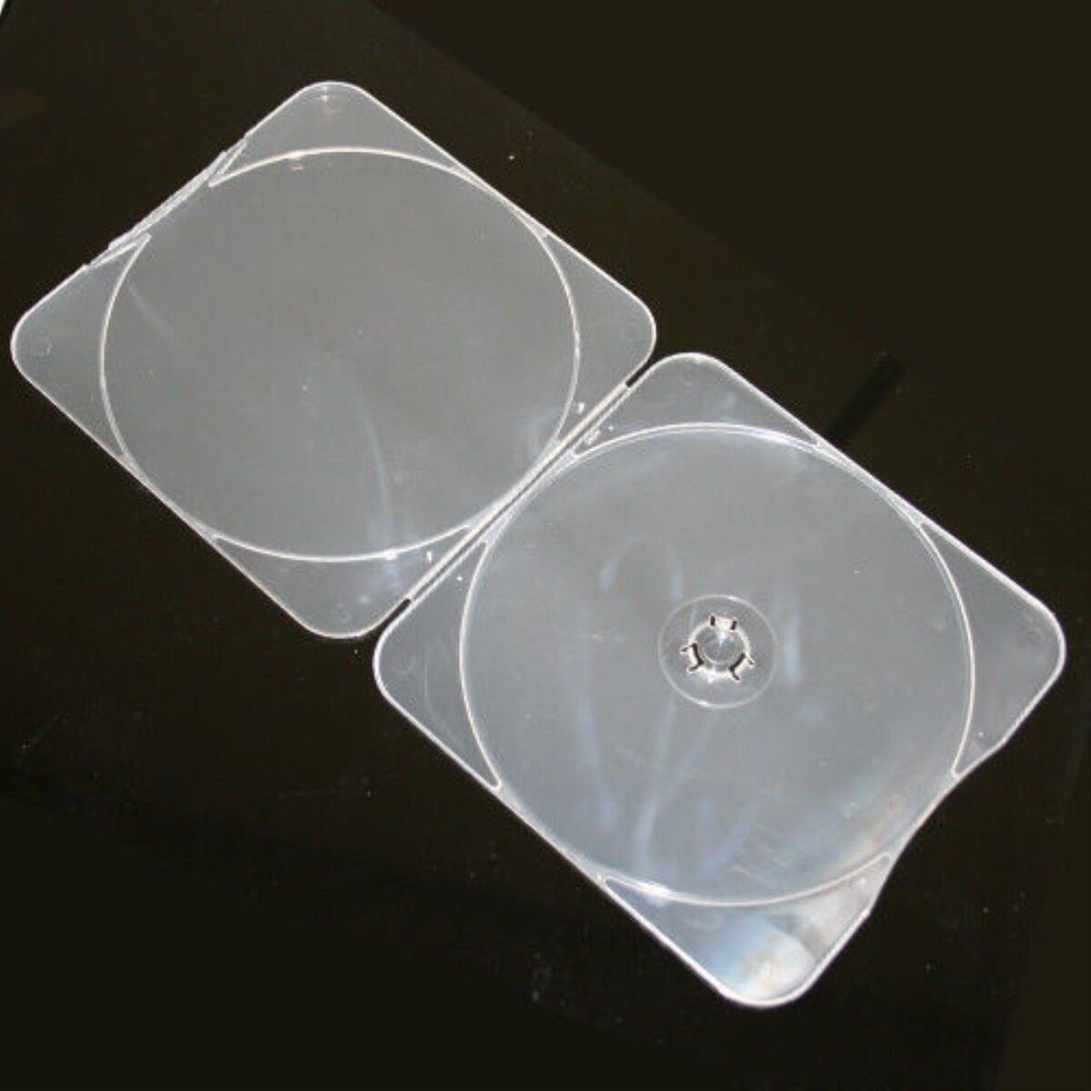 Square Clams Clear 4mm Spine - 100pcs